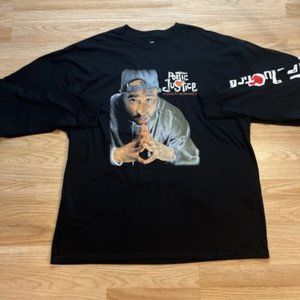 Shakur Tupac Poetic Justice Men's Novelty Shirt Long Sleeve Graphic Tee 3X